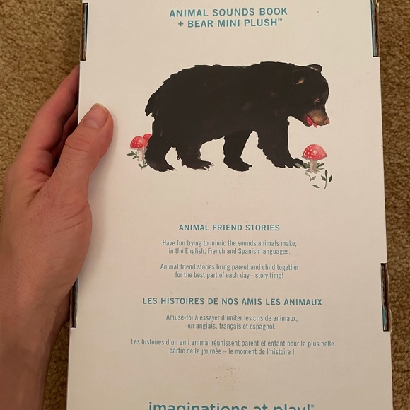 Animal Sounds Board Book + Mini Bear Plush Toy - Picture 11 of 12